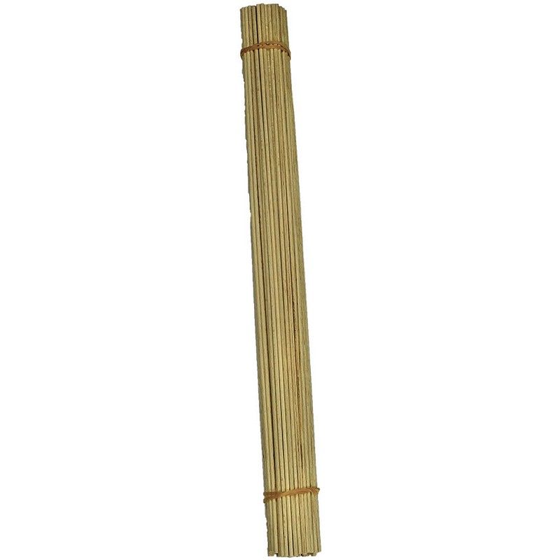 Bund mit 50 runden Holzstäbe in glattem Buchenholz, Durchmesser 3mm, 40cm lang