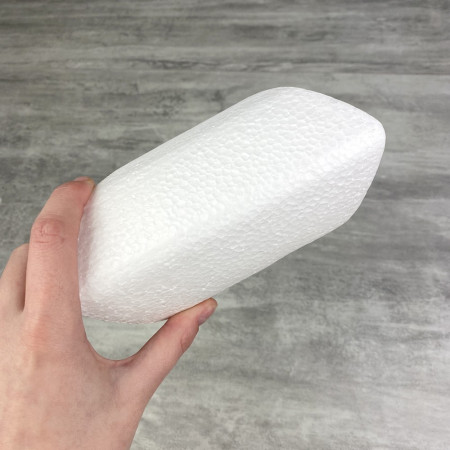 Socle Coussin en polystyrène blanc, Largeur 15 cm x Epais. 7cm, 28 kg/ m3, dummy pour centre de table