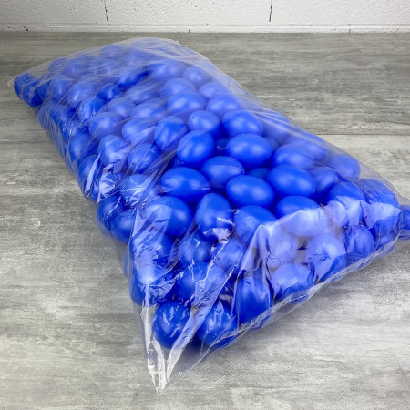 Lot XXL 250 Oeufs en plastique Bleu brillant, hauteur 6 cm, déco de Pâques et chasse aux oeufs