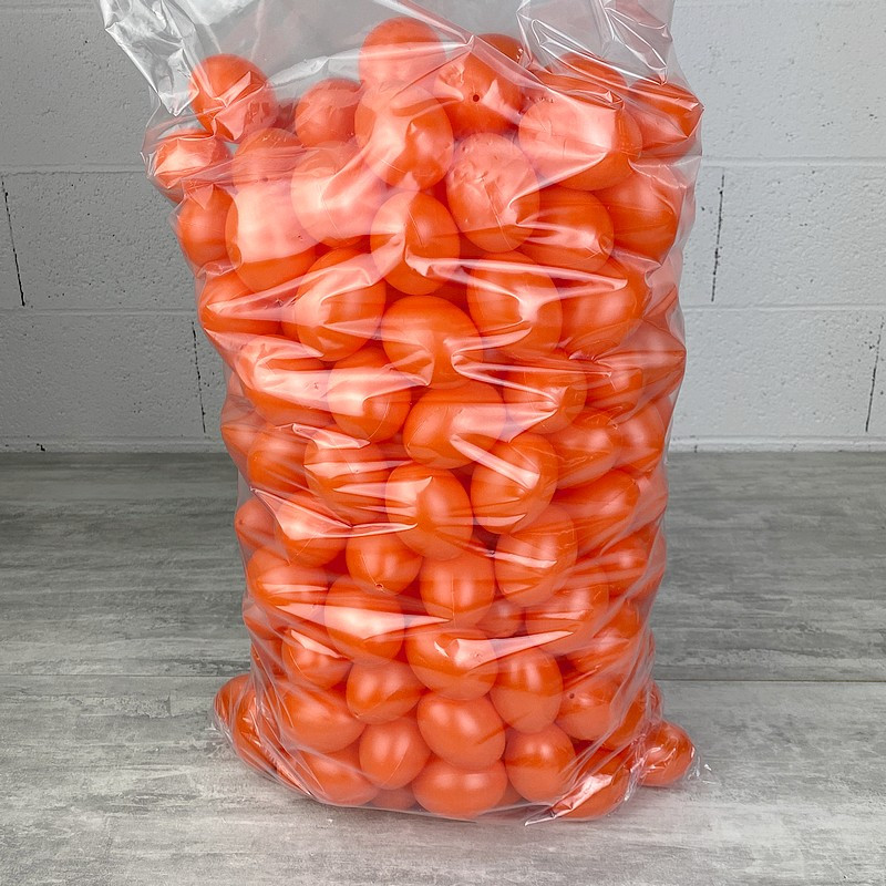 Lot XXL 250 Oeufs en plastique Orange brillant, hauteur 6 cm, déco de Pâques et chasse aux oeufs