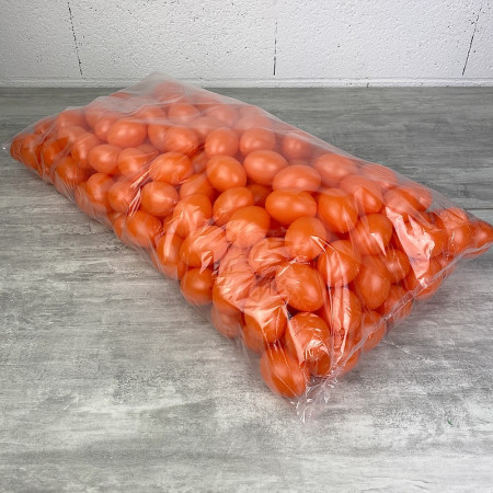 Lot XXL 250 Oeufs en plastique Orange brillant, hauteur 6 cm, déco de Pâques et chasse aux oeufs