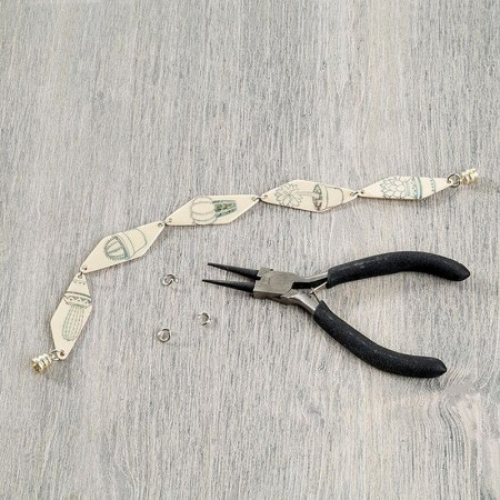 Lot de 10 Pendentifs en cuivre Losange, 2 trous, 47 x 16 mm, ébauche pour émaillage