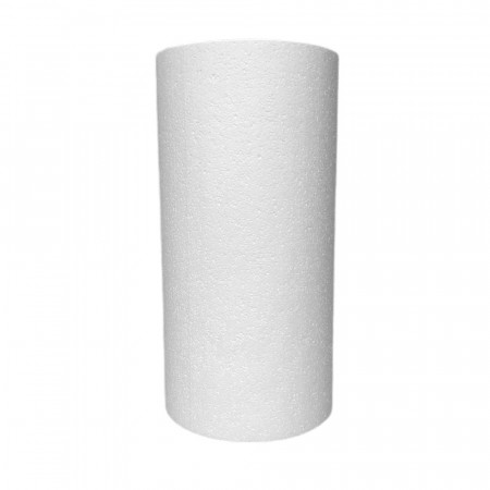 Styropor-Zylinder, 20 x 50 cm, hohe Materialdichte 28 kg/m3