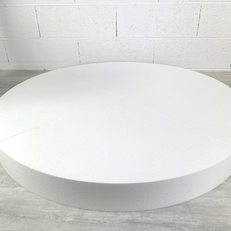 Disque XXXL épaisseur 10 cm, diamètre 100 cm, polystyrène pro haute densité, 28 kg/ m3 dummy 1 mètre
