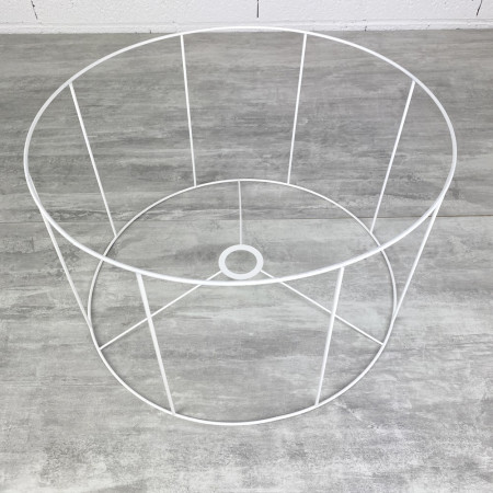 Armature Ronde blanche Haut. 25 cm et Diam. 40 cm, Douille E27, 38mm pour Abat-jour