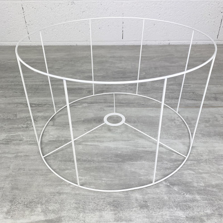 Armature Ronde blanche Haut. 25 cm et Diam. 40 cm, Douille E27, 38mm pour Abat-jour