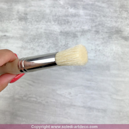 Lot de 3 Pinceaux pour pochoir, Taille 2 à 10, long manche, brosse en poil de soie de porc