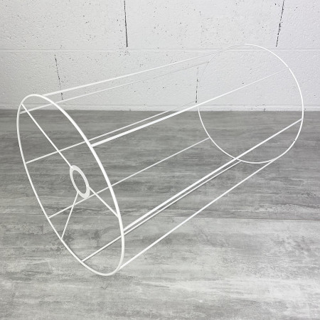 Armature Ronde blanche pour Abat-jour, Hauteur 50 cm et Diam. 30 cm, Douille E27, 38mm, colonne