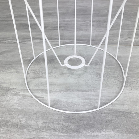 Petite Carcasse Abat-Jour Américain 20 cm, Armature Cone 8 branches en epoxy anticorrosion, pour E14