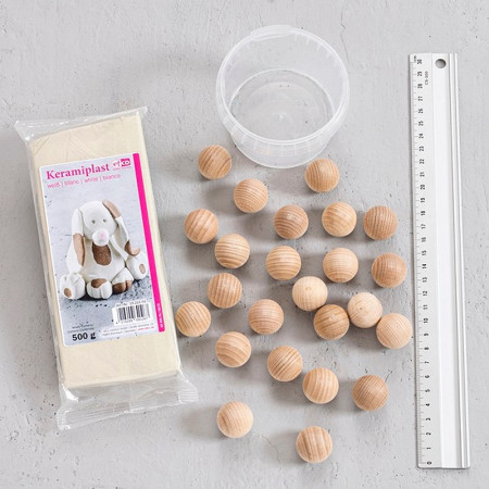 Pâte à modeler effet Terre cuite Blanche séchant à l'air, 500 gr, Keramiplast effet glaise