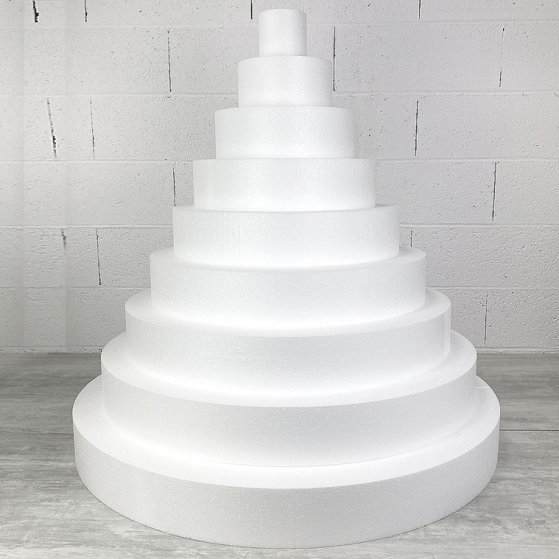 Méga Pièce montée XXL en polystyrène Pro, 90 cm de haut, Base Ø 90cm à 10cm, 9 étages, dummy wedding cake