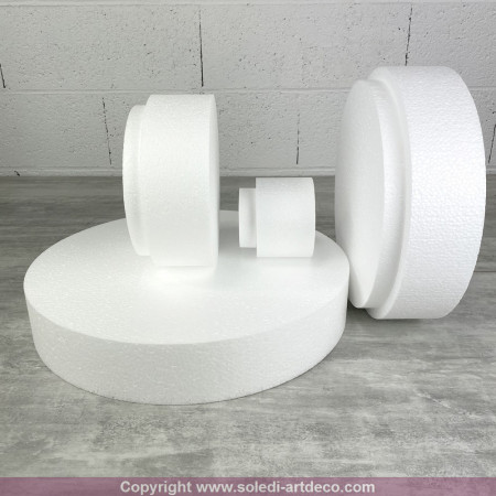 Petite Pièce montée Wedding Cake, Hauteur 34 cm, Base Ø 40cm à 10cm, 4 étages en Polystyrène