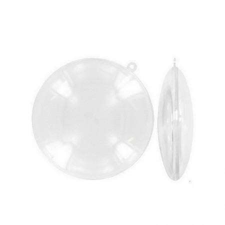 Lot de 5 Médaillons Ø 9 cm en plastique cristal transparent séparable, Contenants alimentaire sécables