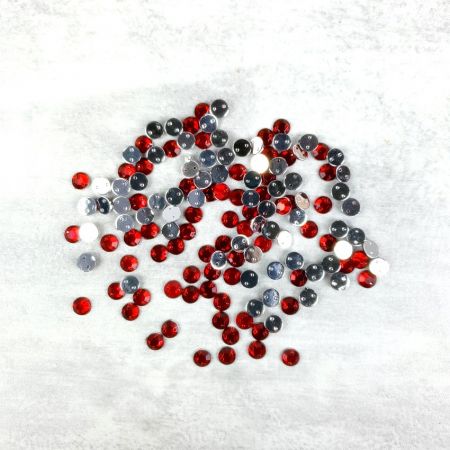 Cabochons facettés en acrylique à coudre, strass en sachet, diamètre au choix
