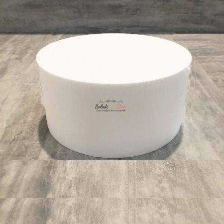 Styroporscheibe, Dicke 15 cm, 30 cm Durchmesser, hohe Materialdichte 28 kg/m3