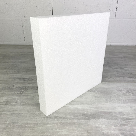 Quadratische Basis Styropor, 30x30 cm, Höhe. 4 cm, Schnullerstützpolster Dichte pro