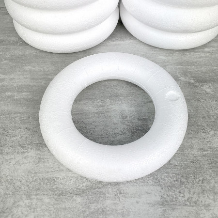 Set aus 10 Styroporringe weiß Ø 12 cm, hohe Materialdichte