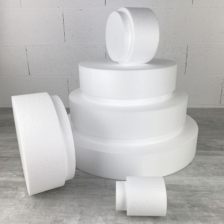 Pièce montée Wedding Cake, Hauteur 75 cm, Base Ø 60cm à 10cm, 6 étages en Polystyrène