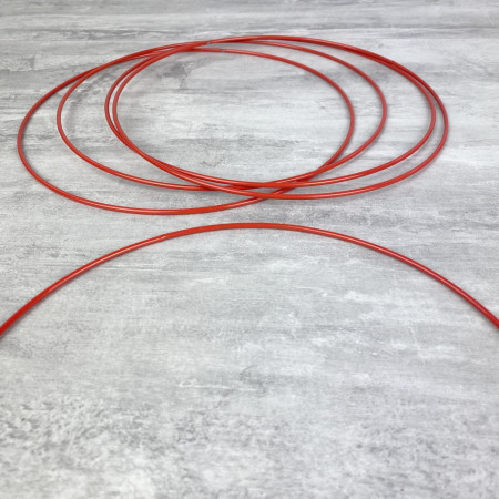Lot de 5 Cercles métalliques rouge, diam. 20 cm pour abat-jour, Anneaux epoxy Attrape rêves