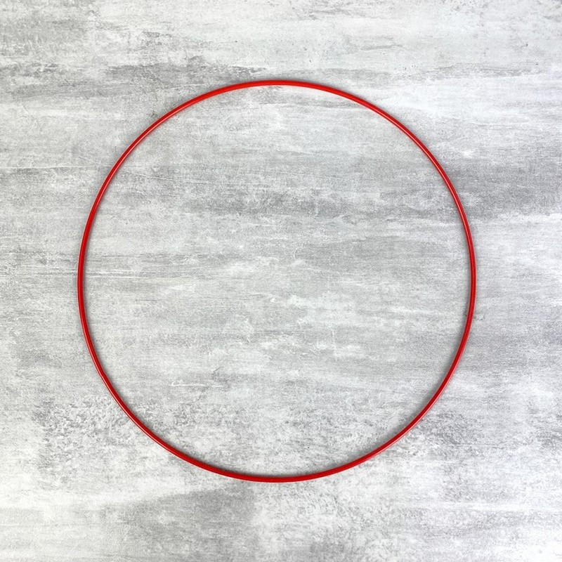 Cercle métallique rouge, diam. 30 cm pour abat-jour, Anneau epoxy Attrape rêves