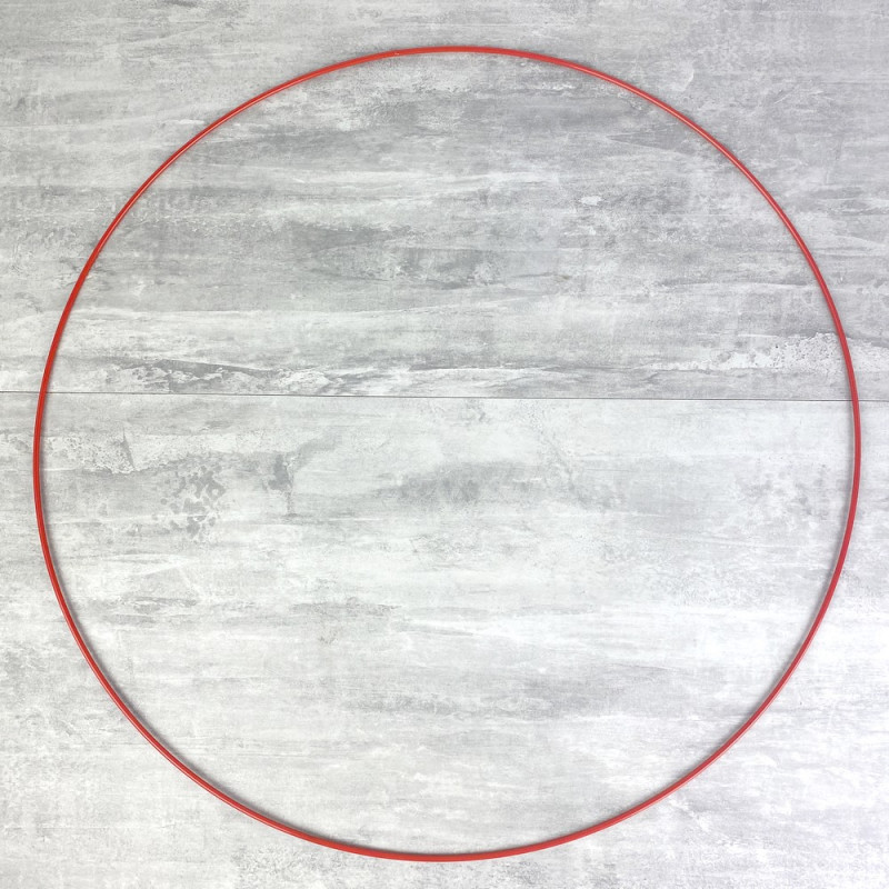 Röter Metallkreis von 60 cm Durchmesser für Lampenschirm, Epoxid Drahtring für Traumenfänger