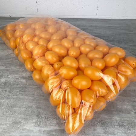 Lot XXL 250 Oeufs en plastique Orange clémentine, hauteur 6 cm, déco de Pâques et chasse aux oeufs
