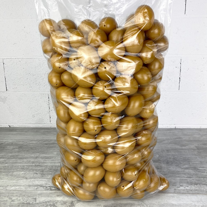 XXL lot of 250 Curry plastic eggs, height 6 cm, Easter decoration and egg hunt