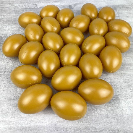 Lot XXL 250 Oeufs en plastique Curry, hauteur 6 cm, déco de Pâques et chasse aux oeufs