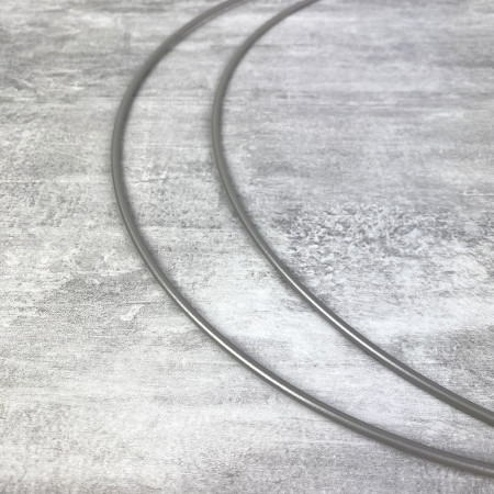 Set aus 2 Kreisen aus grauem Metall, Durchm. 30 cm für Lampenschirm, silberne Epoxidringe Traumfänger