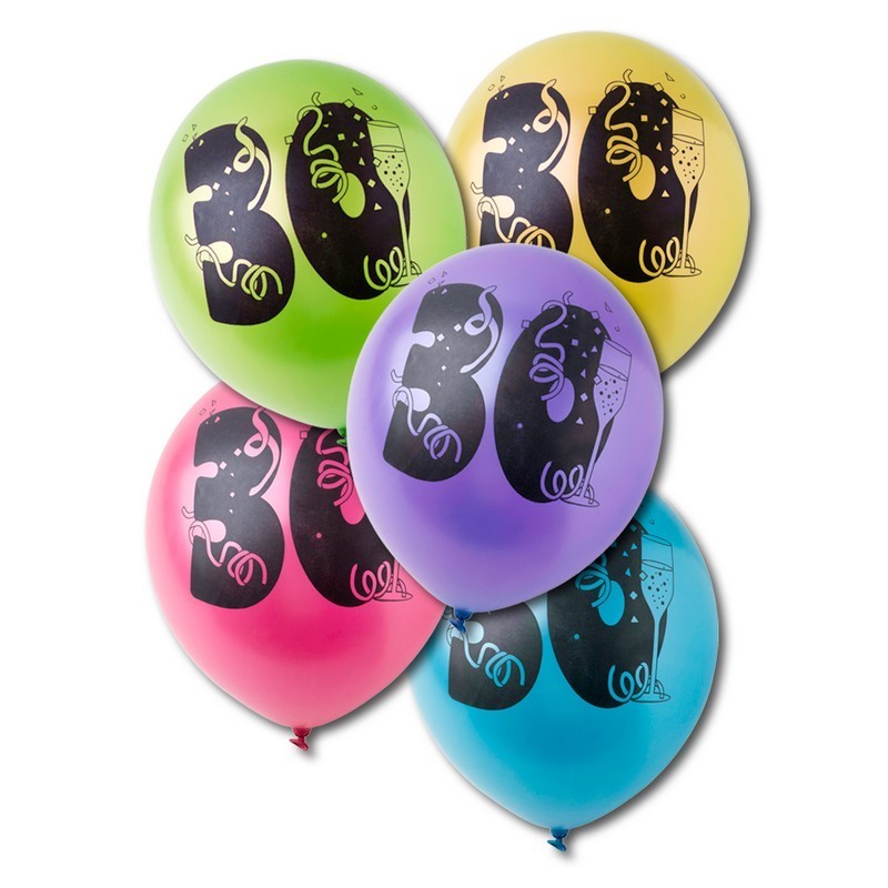 Lot de 8 Ballons de baudruche Blanc et Rose imprimé C'est une Fille, Diam. 28 cm