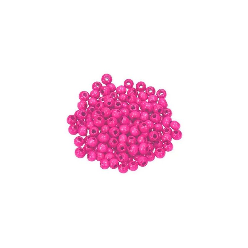 Gros lot 450 Perles en bois Rose, diam. 4 mm, perçage 1.5 mm