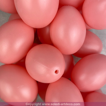 Lot de 10 Oeufs en plastique Rose clair, hauteur 6 cm, déco de Pâques et chasse aux oeufs