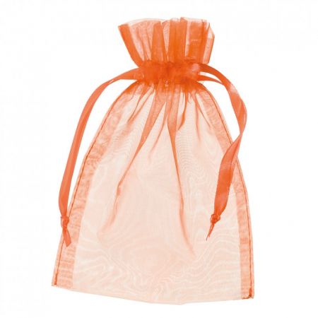 12 große orangefarbene Organzabeutel, 12,5x17 cm für Dragees, Geschenke, Hochzeiten, Geburtstage