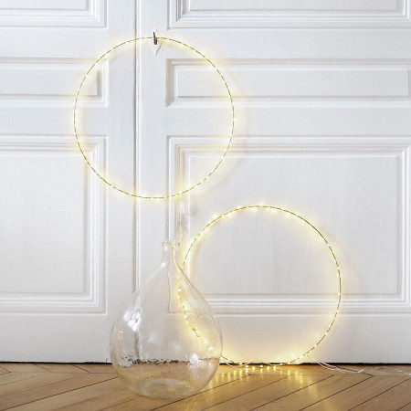 Lot de 5 Cercles métalliques doré ancien, diam. 40 cm pour abat-jour, Anneaux epoxy Attrape rêves