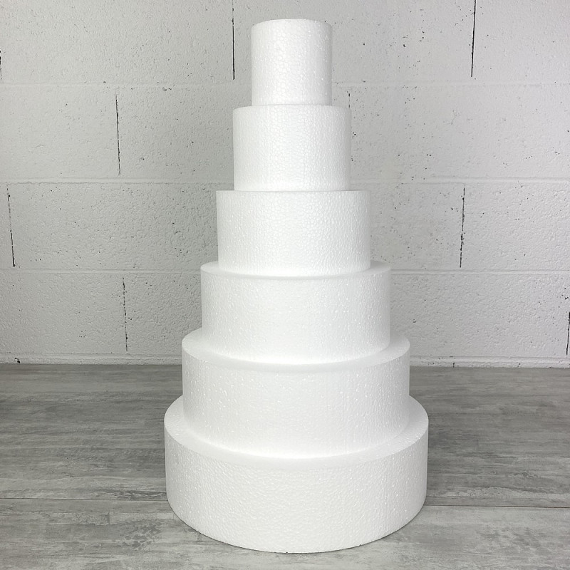 Styropor Hochzeittstorten-Dummy, 60 cm Gesamthöhe, Basis 35 cm Durchmesser, hohe Materialdichte