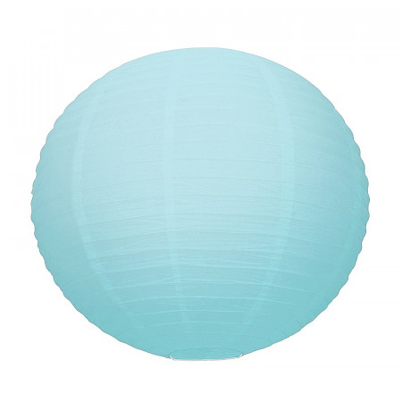 Große japanische Laterne Hellblau 50cm, chinesische Kugel Lampion XL, zum Aufhängen