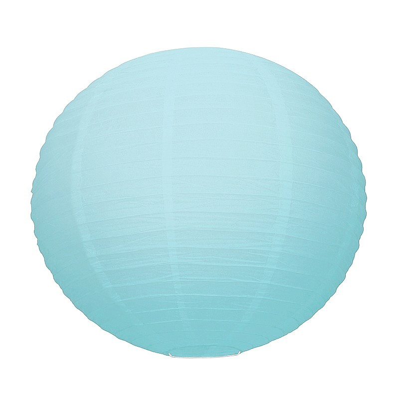 Große japanische Laterne Hellblau 50cm, chinesische Kugel Lampion XL, zum Aufhängen