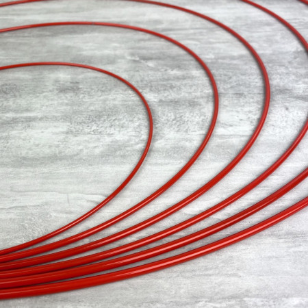Lot 5 Cercles métal rouge Ø 20 cm à 60 cm, Anneaux en Epoxy pour Attrape rêves, abat-jour
