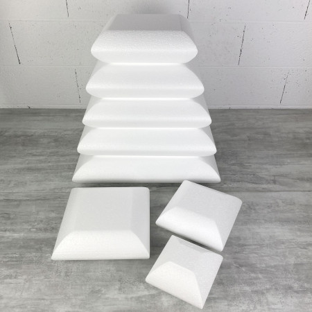 Pièce montée Coussin en Polystyrène, hauteur 80 cm, 8 étages, base 50 cm à 15 cm, Wedding Cake