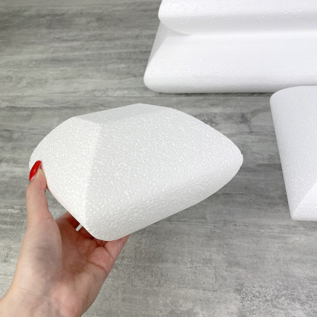Pièce montée Coussin en Polystyrène, hauteur 60 cm, 6 étages, base 40 cm à 15 cm, Wedding Cake