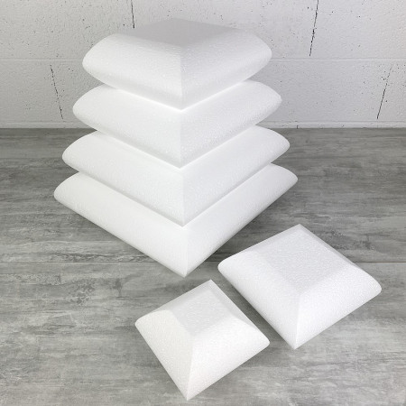 Pièce montée Coussin en Polystyrène, hauteur 60 cm, 6 étages, base 40 cm à 15 cm, Wedding Cake