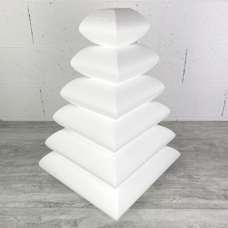 Styropor wedding cake, Kissen, Basis 40 cm, 6 dummy, Höhe 60 cm, hohe Dichte