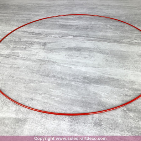 Grand cercle métallique rouge, diam. 70 cm pour abat-jour, Anneau epoxy Attrape rêves