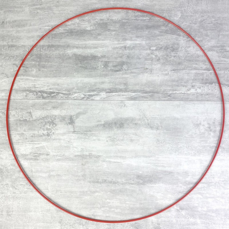 Grand cercle métallique rouge, diam. 70 cm pour abat-jour, Anneau epoxy Attrape rêves