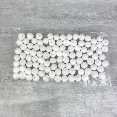 Lot de 100 Boules de 1 cm en ouate de cellulose, Billes blanches en coton compressé de 10 mm avec trou