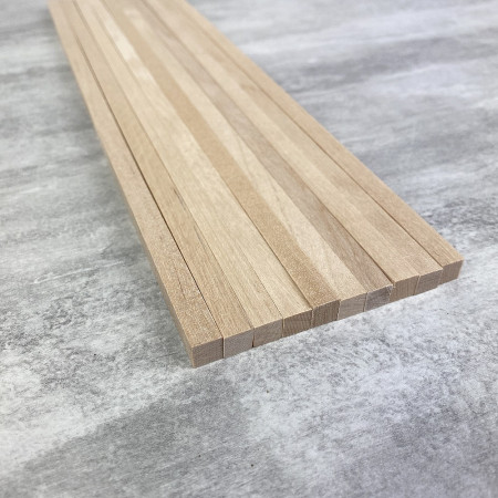 Lot de 10 bâtons en bois carré, longueur 30 cm, diam. 0,8 cm, tiges bâtonnets macramé