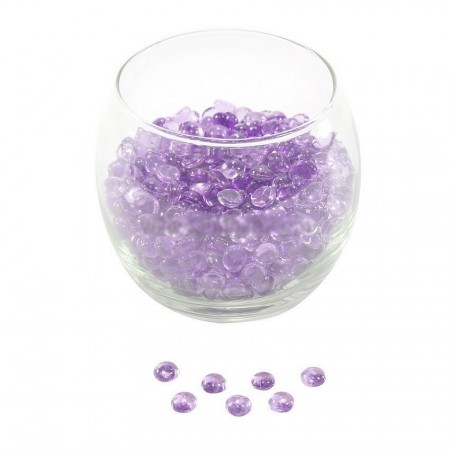 Lot de 35 gr de Gouttes de pluie en acrylique Lavande, Ø 5mm, env 300 perles pour déco de table