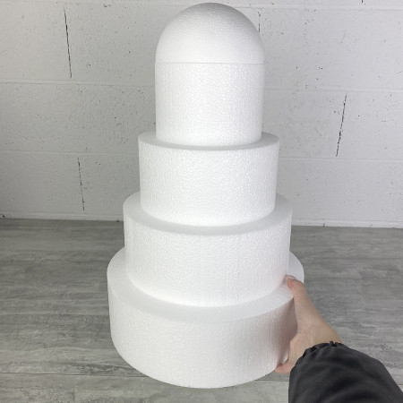 Pièce montée en Polystyrène cage à oiseau, 47,5 cm de haut, Base Ø 30cm à 15 cm, 4 étages wedding cake