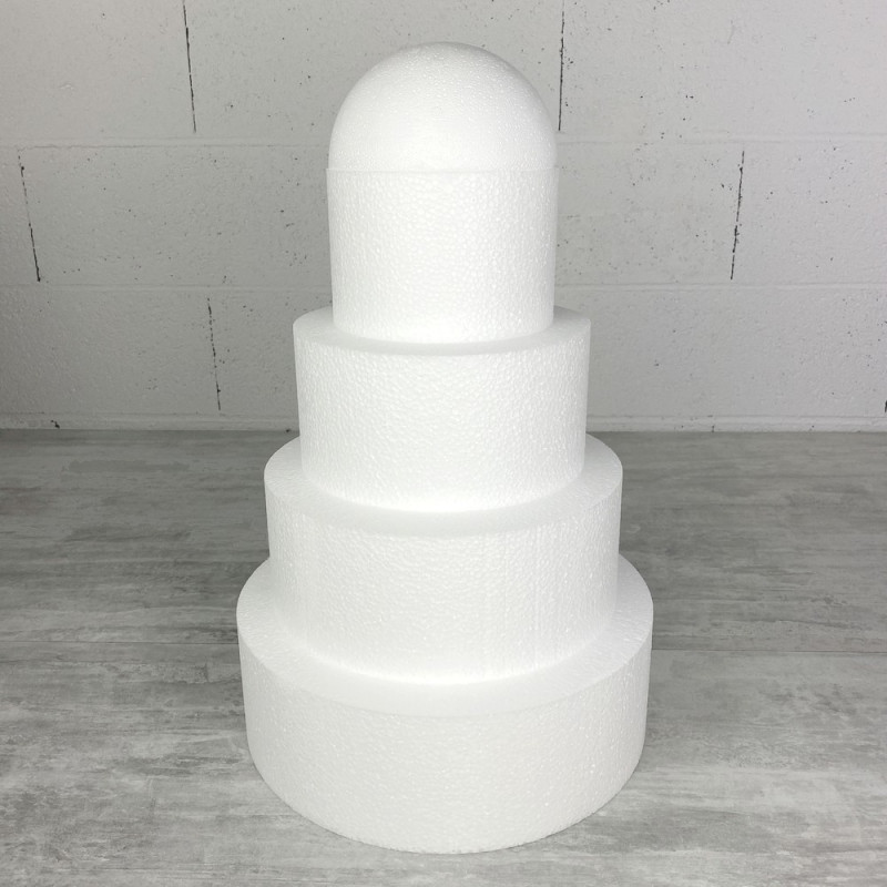 Pièce montée en Polystyrène cage à oiseau, 47,5 cm de haut, Base Ø 30cm à 15 cm, 4 étages wedding cake