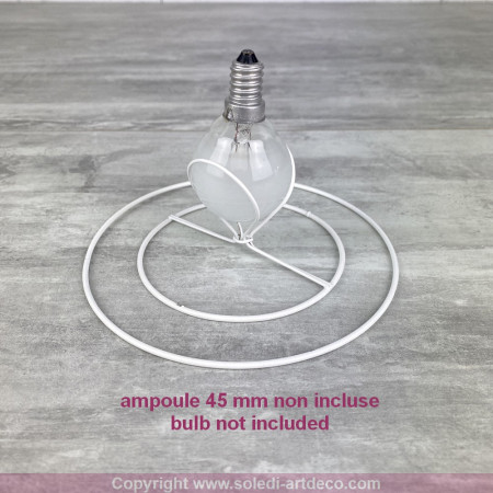 Abat jour pince clip ronde, diamètre 10 cm et cercle 15 cm, en epoxy anticorrosion